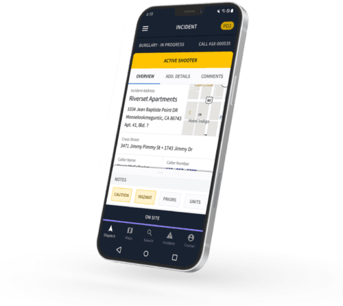 CentralSquare's MobileX software on a mobile device.